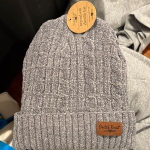 Brit's Knits Gray Chenille Beanie